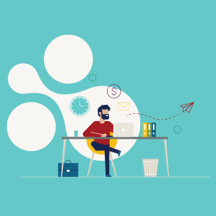 Illustration of a character sitting at a desk