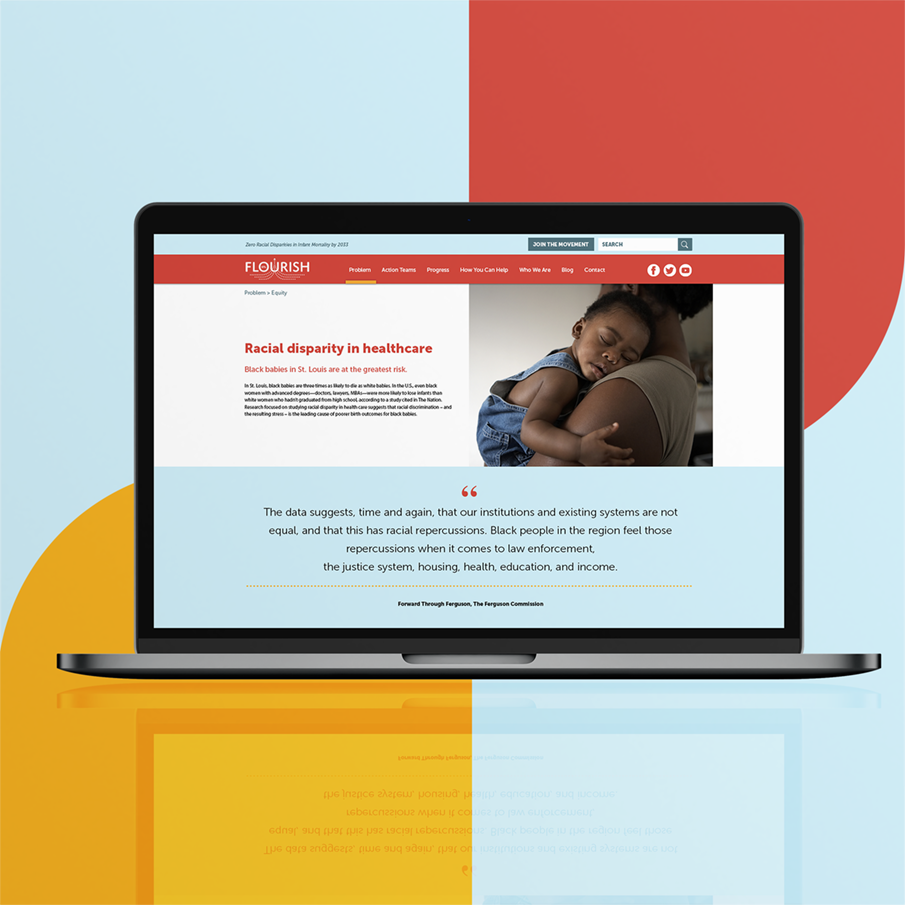 Website mockup on laptop